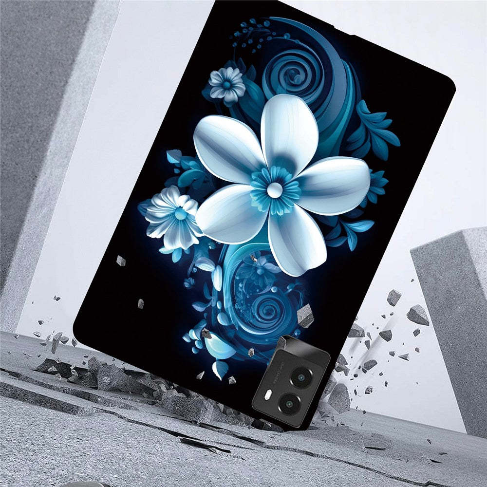 For Lenovo Legion Y700 (2025) Case Pattern Printing Slim Soft TPU Tablet Cover - Black Orchid