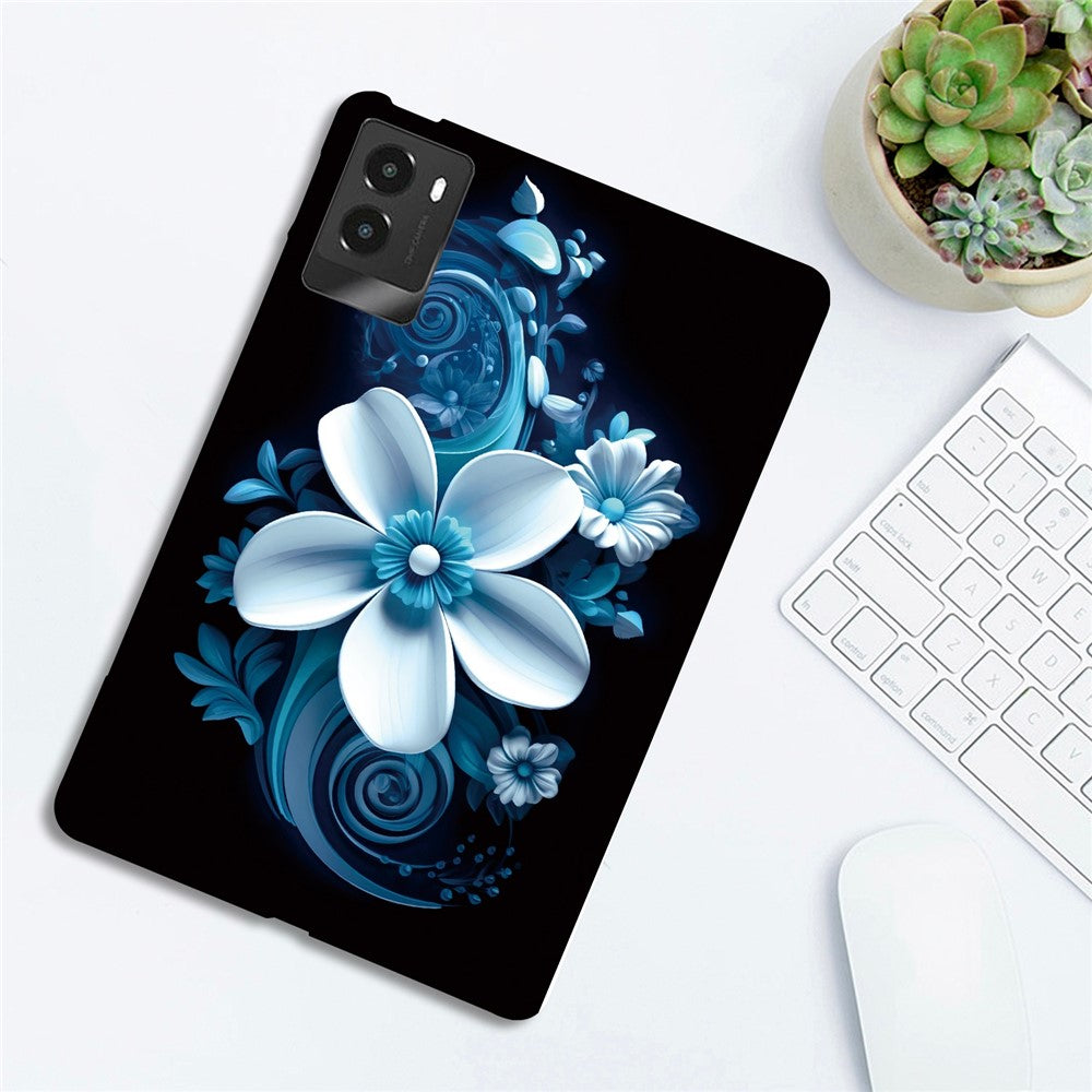 For Lenovo Legion Y700 (2025) Case Pattern Printing Slim Soft TPU Tablet Cover - Black Orchid