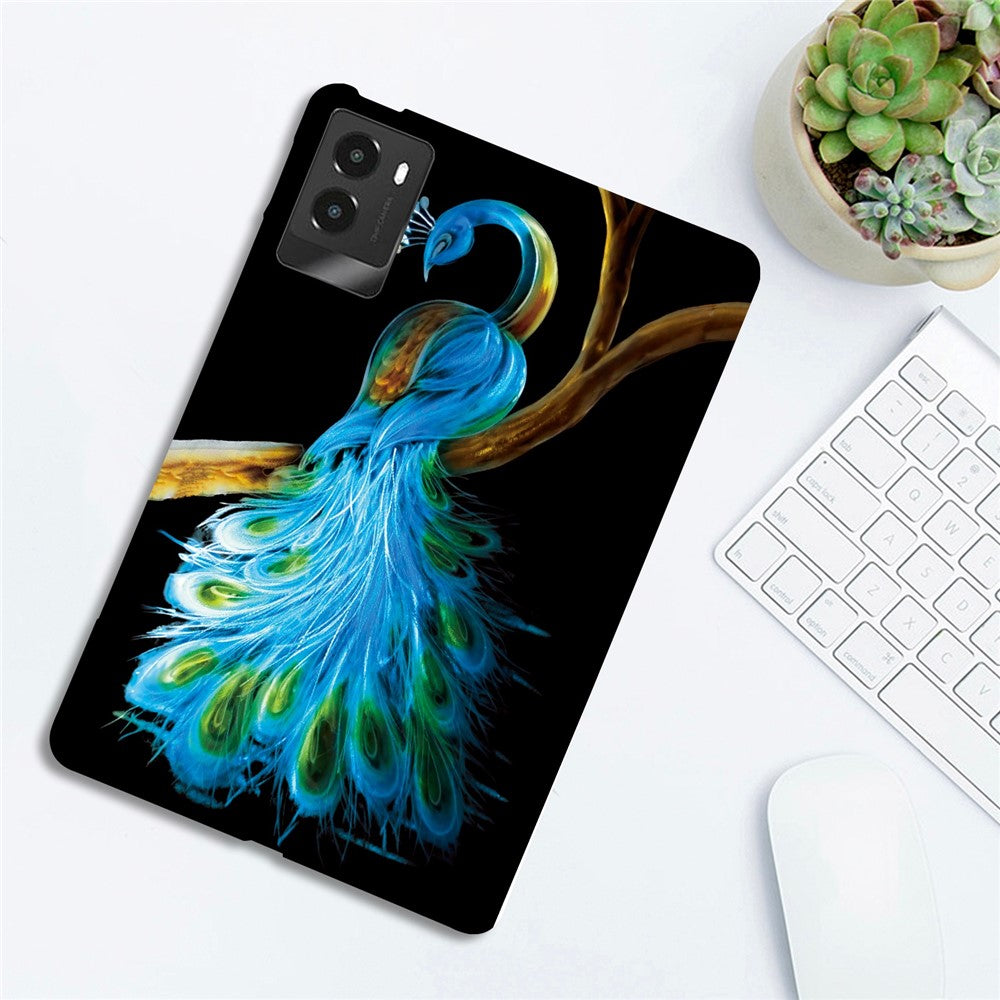 For Lenovo Legion Y700 (2025) Case Pattern Printing Slim Soft TPU Tablet Cover - Peacock