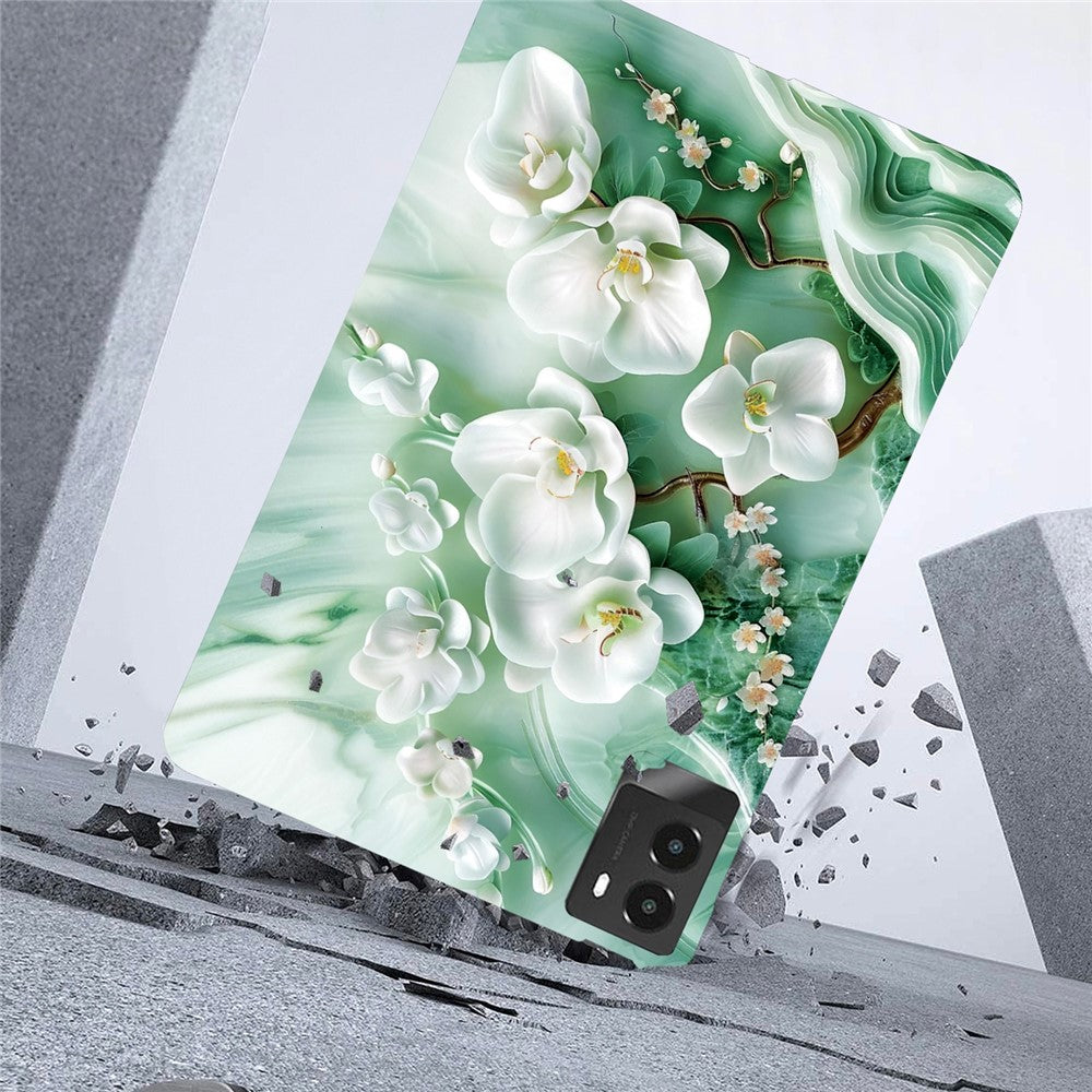 For Lenovo Legion Y700 (2025) Case Pattern Printing Slim Soft TPU Tablet Cover - Jade Flower