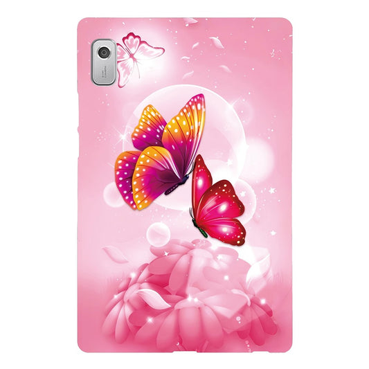 For Lenovo Tab M9 Case Pattern Printing Slim Soft TPU Tablet Cover - Pink Butterfly
