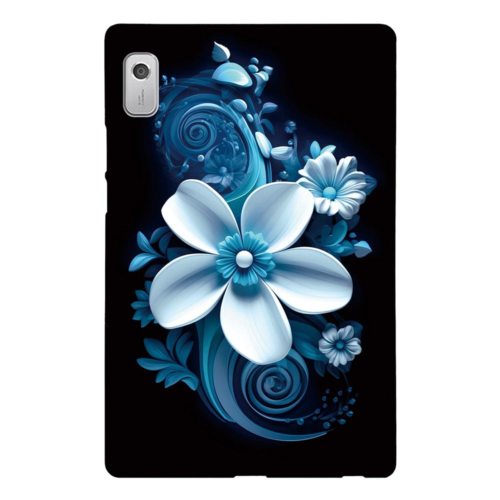For Lenovo Tab M9 Case Pattern Printing Slim Soft TPU Tablet Cover - Black Orchid