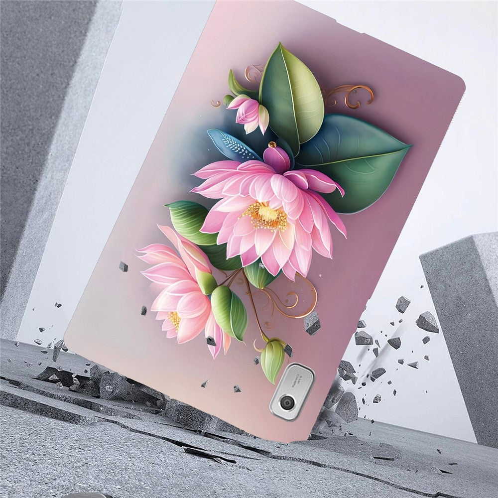 For Lenovo Tab M9 Case Pattern Printing Slim Soft TPU Tablet Cover - Lotus