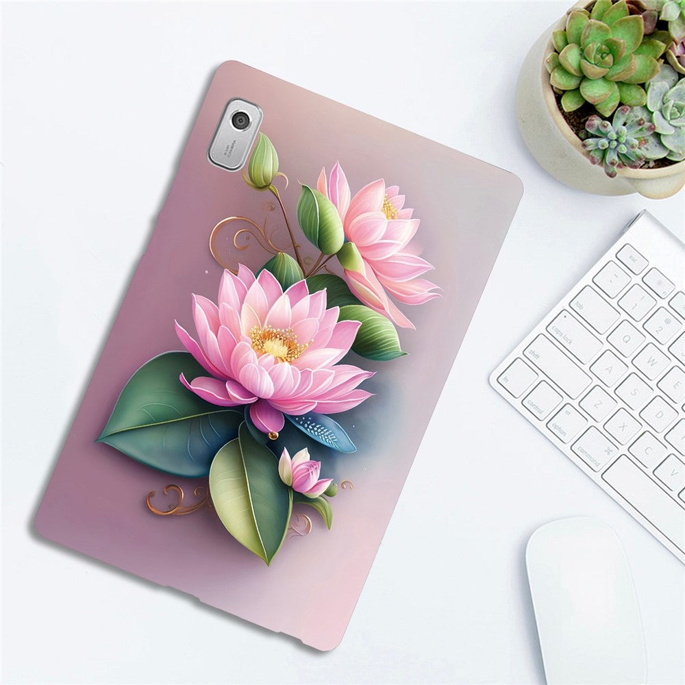 For Lenovo Tab M9 Case Pattern Printing Slim Soft TPU Tablet Cover - Lotus