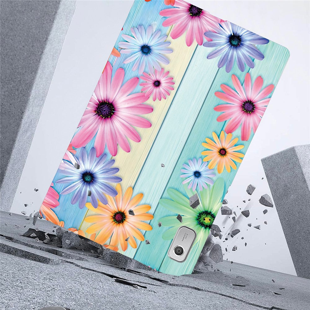 For Lenovo Tab M9 Case Pattern Printing Slim Soft TPU Tablet Cover - Sunflower
