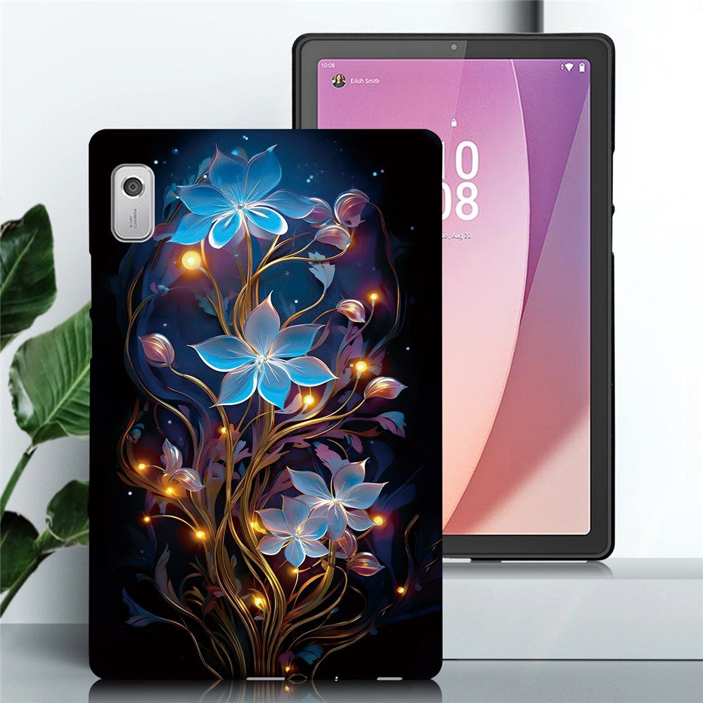 For Lenovo Tab M9 Case Pattern Printing Slim Soft TPU Tablet Cover - Small Lantern Flower