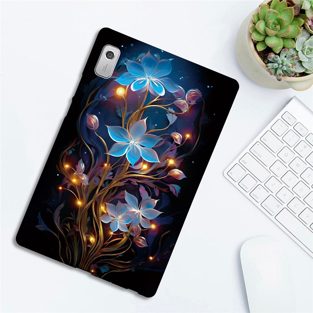 For Lenovo Tab M9 Case Pattern Printing Slim Soft TPU Tablet Cover - Small Lantern Flower