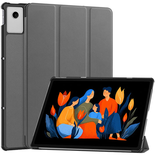 For Lenovo Xiaoxin Pad 2025 12.1 inch Case Anti-Drop Leather Stand Tablet Cover - Grey