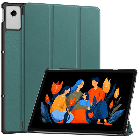 For Lenovo Xiaoxin Pad 2025 12.1 inch Case Anti-Drop Leather Stand Tablet Cover - Blackish Green