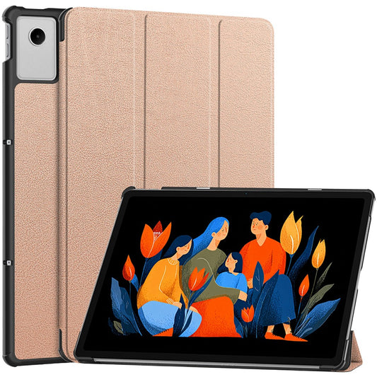 For Lenovo Xiaoxin Pad 2025 12.1 inch Case Anti-Drop Leather Stand Tablet Cover - Rose Gold