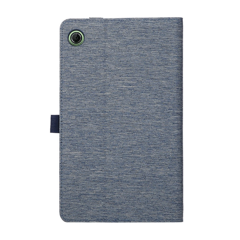 For Lenovo Tab K9 / Tab One Case with Stand Card Holder Cloth Texture Leather Tablet Cover - Blue