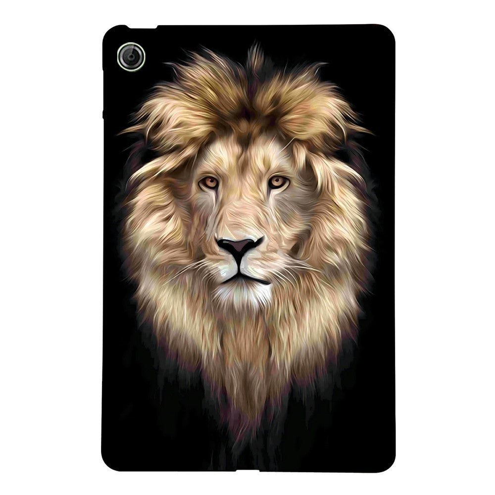 For Lenovo Tab K9 TPU Case Pattern Printing Slim Tablet Protective Cover - Lion