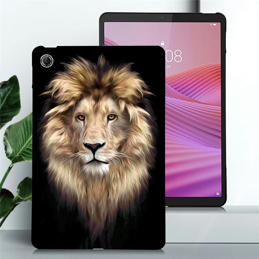 For Lenovo Tab K9 TPU Case Pattern Printing Slim Tablet Protective Cover - Lion