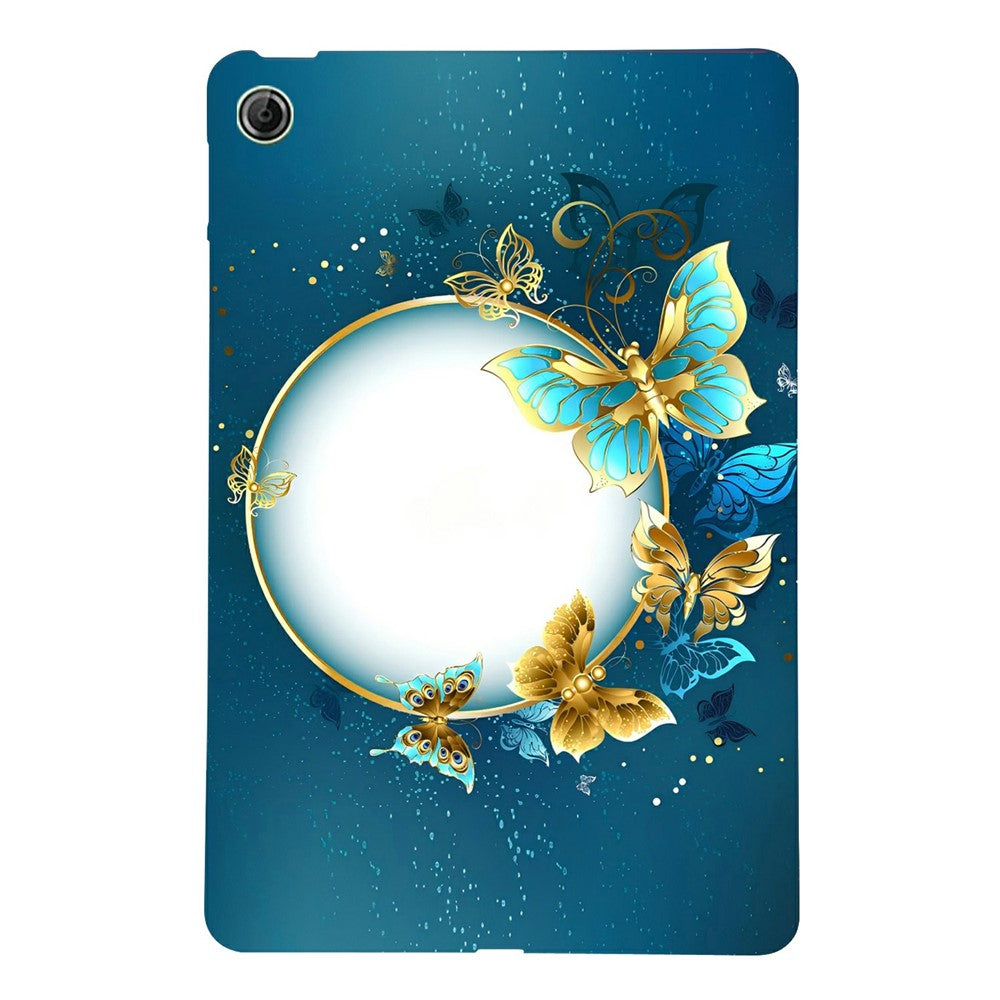 For Lenovo Tab K9 TPU Case Pattern Printing Slim Tablet Protective Cover - Butterfly Wreath