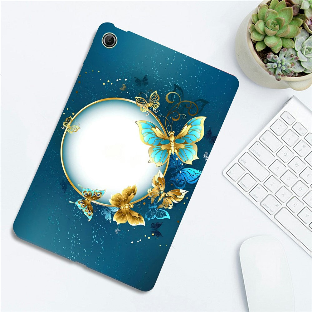 For Lenovo Tab K9 TPU Case Pattern Printing Slim Tablet Protective Cover - Butterfly Wreath