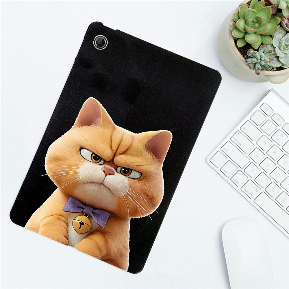 For Lenovo Tab K9 Case Pattern Printing Slim TPU Tablet Protective Cover - Garfield Cat
