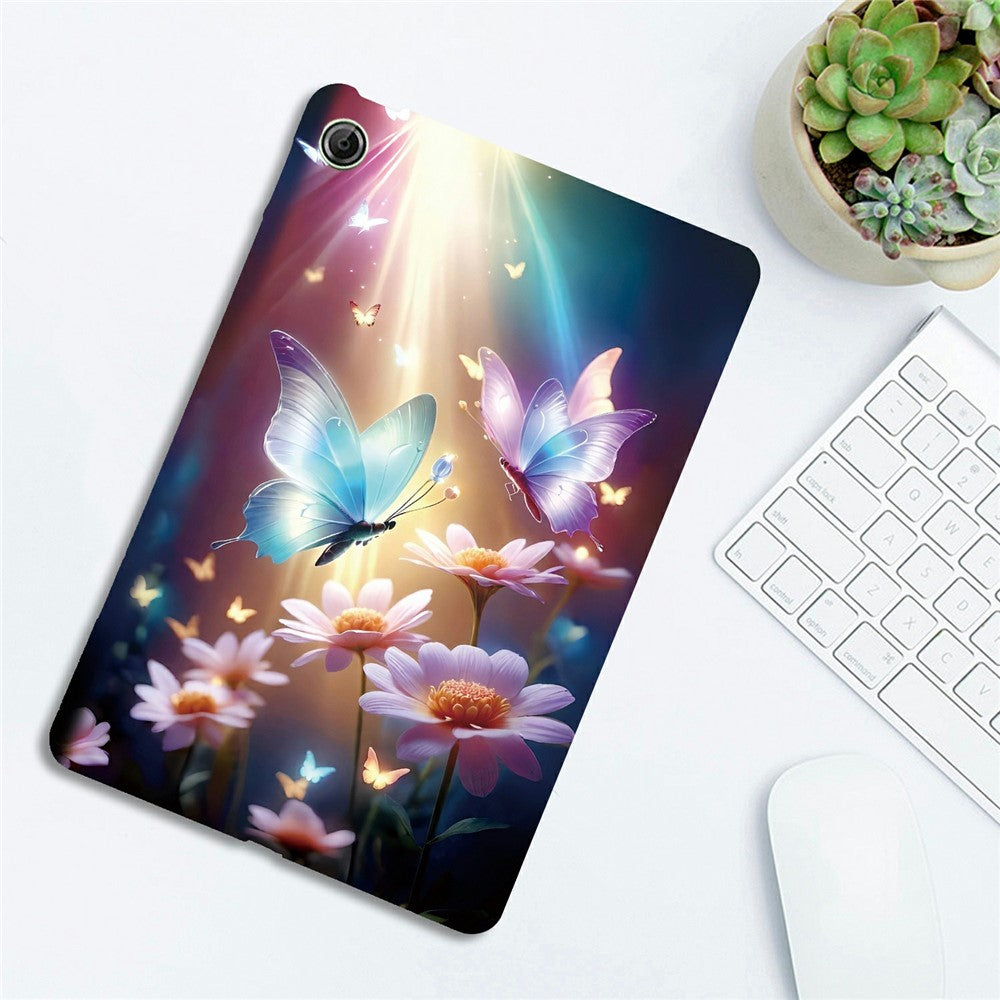 For Lenovo Tab K9 Case Pattern Printing Slim Soft TPU Tablet Cover - Butterfly Floral