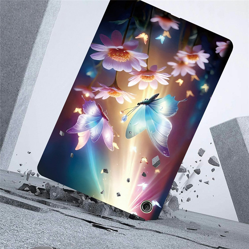 For Lenovo Tab K9 Case Pattern Printing Slim Soft TPU Tablet Cover - Butterfly Floral