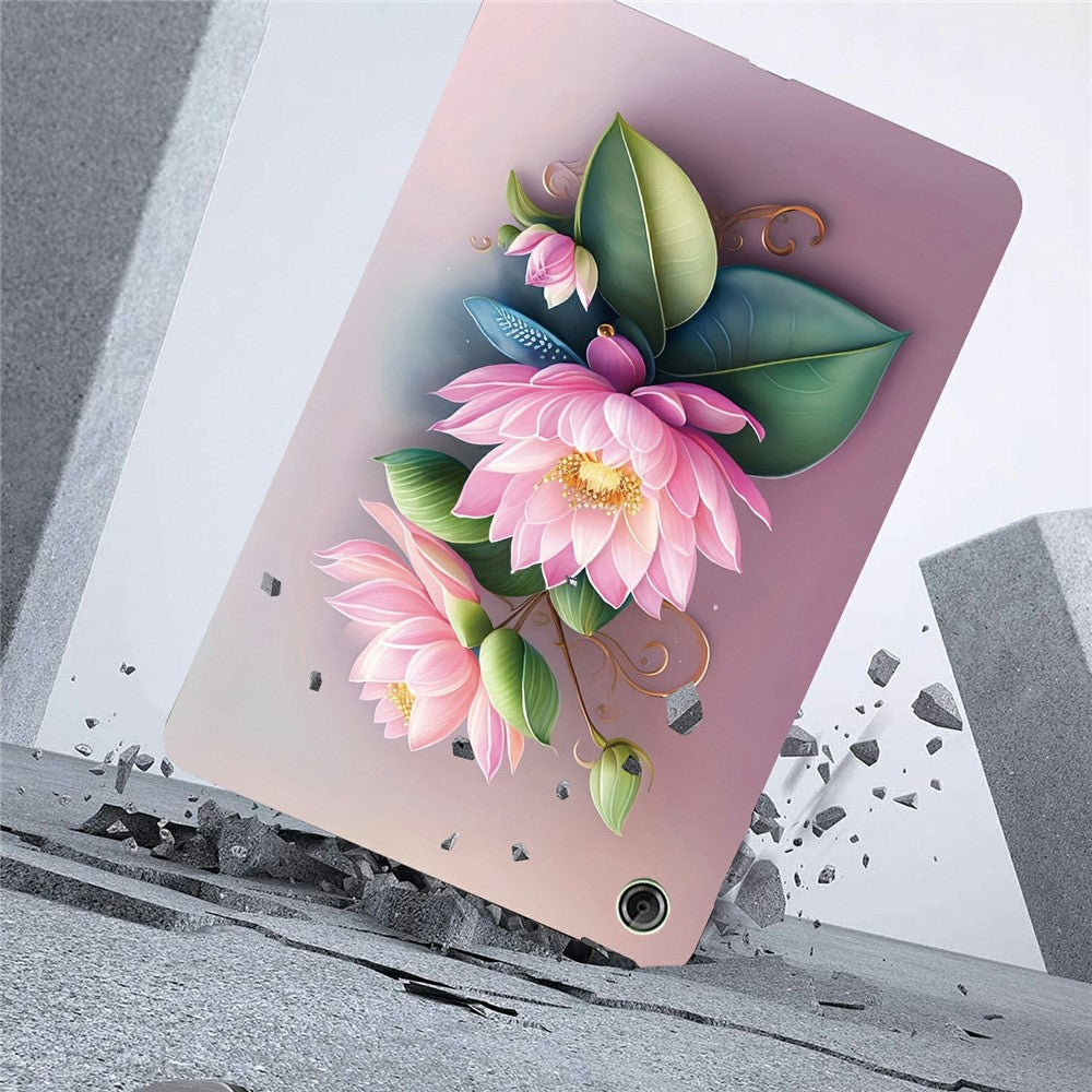 For Lenovo Tab K9 Case Pattern Printing Slim Soft TPU Tablet Cover - Lotus