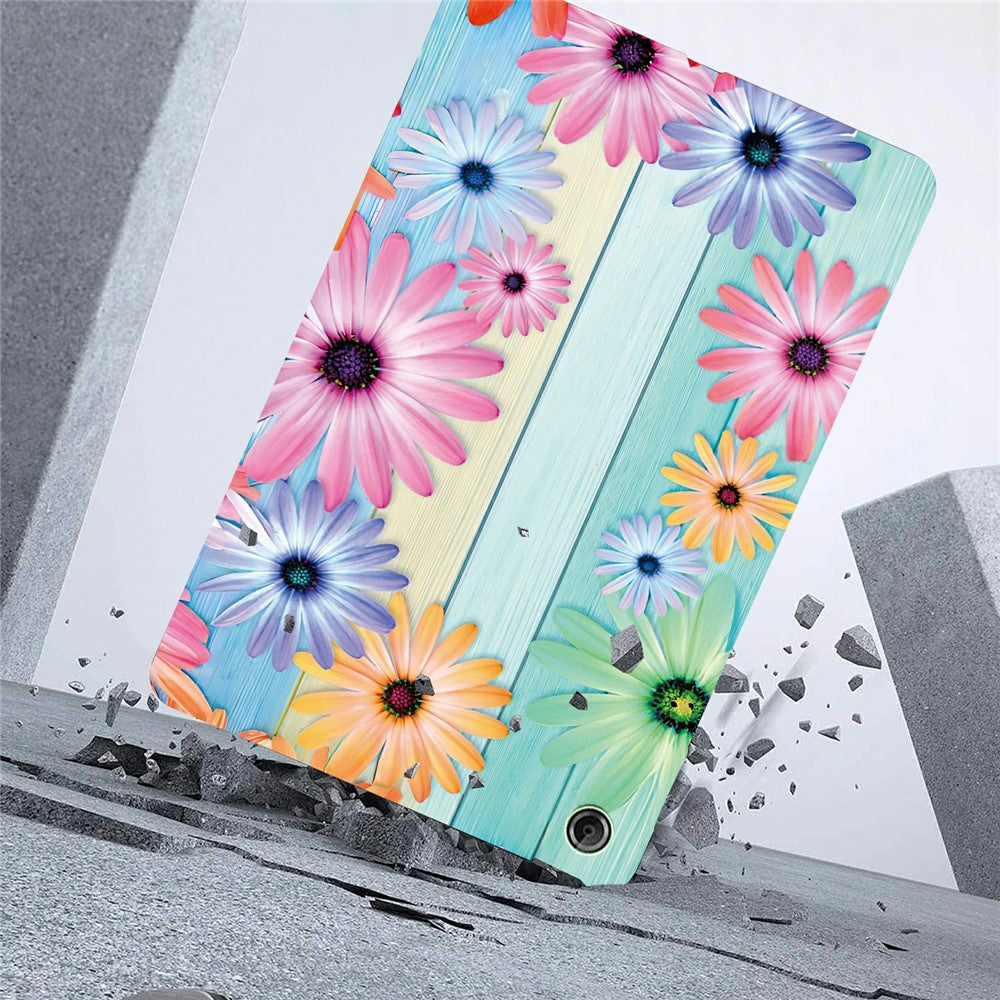 For Lenovo Tab K9 Case Pattern Printing Slim Soft TPU Tablet Cover - Sunflower