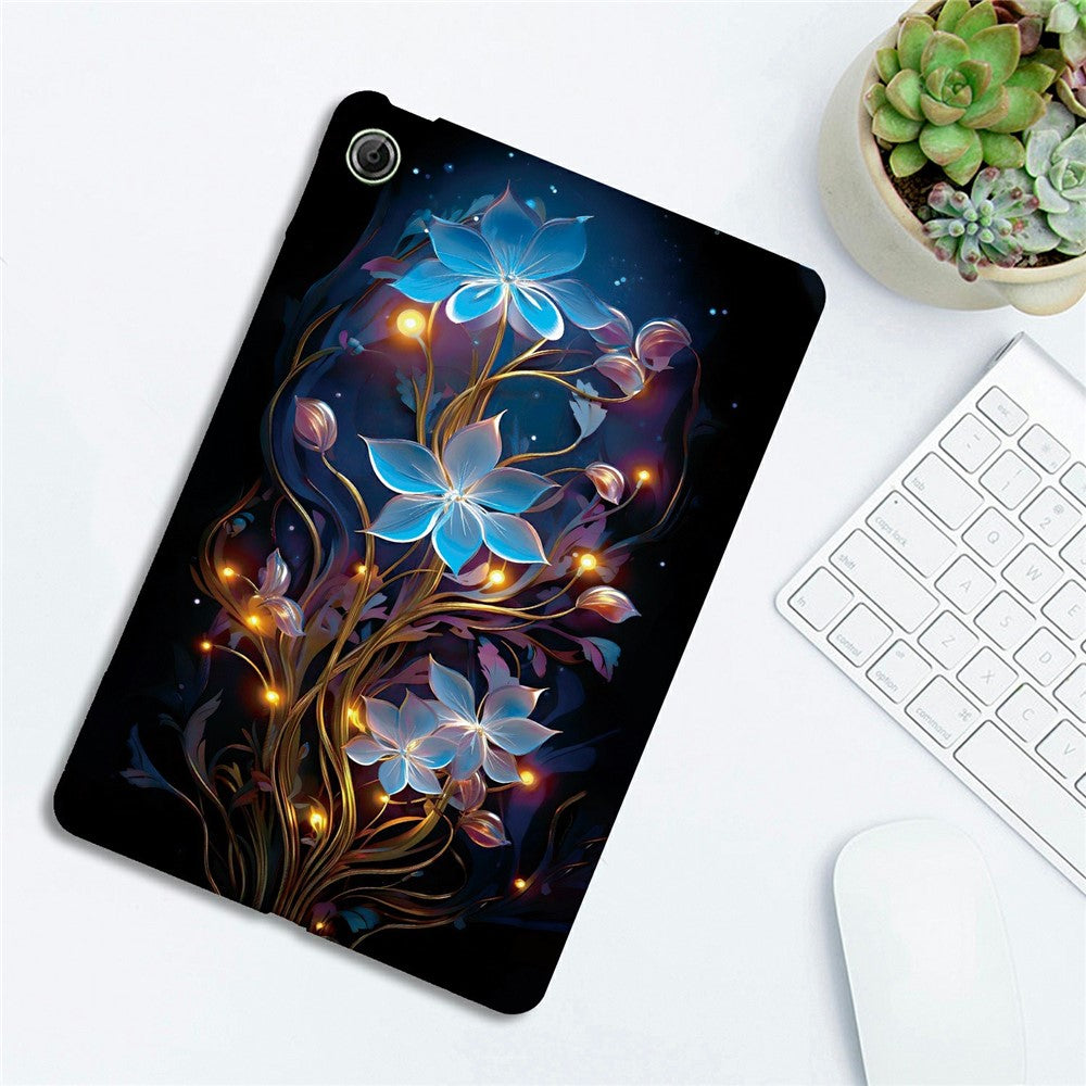 For Lenovo Tab K9 Case Pattern Printing Slim Soft TPU Tablet Cover - Small Lantern Flower