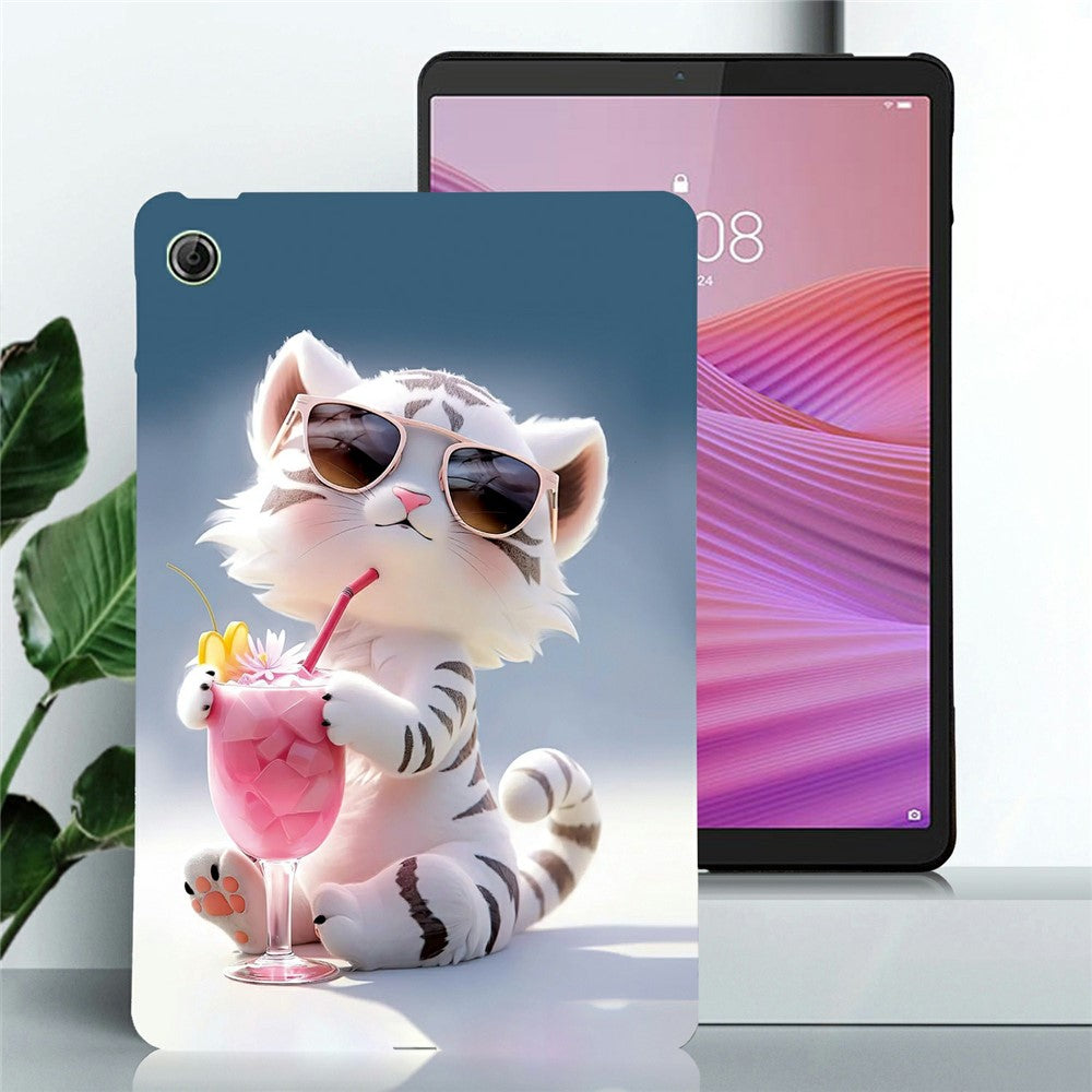For Lenovo Tab K9 Case Pattern Printing Slim Soft TPU Tablet Cover - Cartoon Tiger