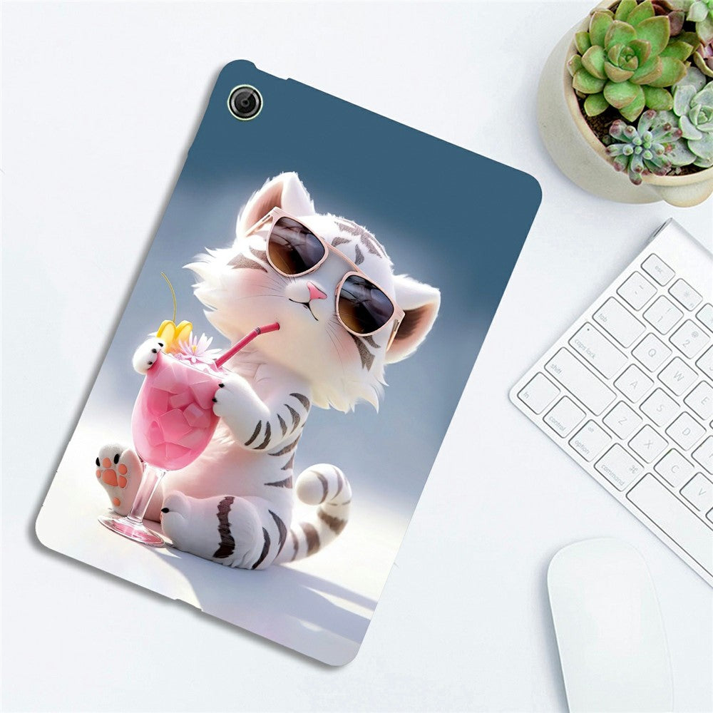 For Lenovo Tab K9 Case Pattern Printing Slim Soft TPU Tablet Cover - Cartoon Tiger