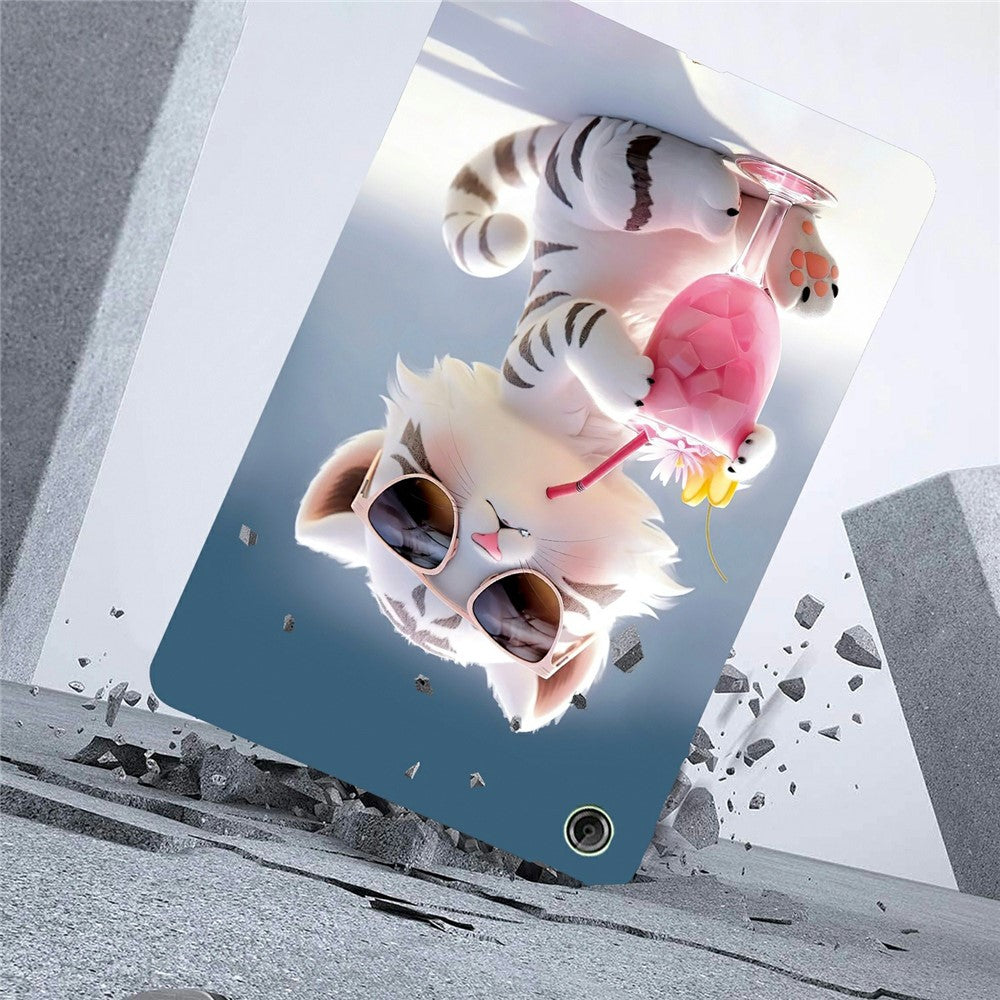 For Lenovo Tab K9 Case Pattern Printing Slim Soft TPU Tablet Cover - Cartoon Tiger