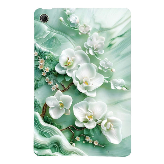 For Lenovo Tab K9 Case Pattern Printing Slim Soft TPU Tablet Cover - Jade Flower