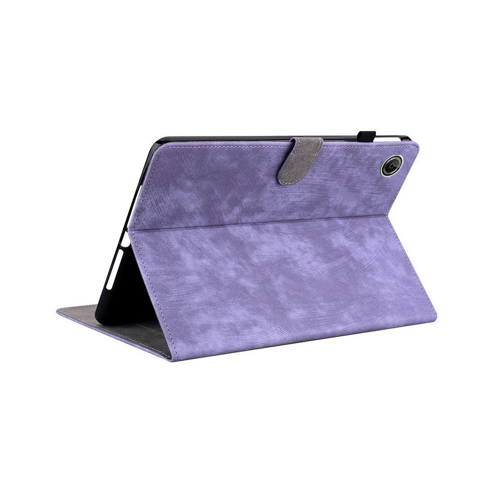 For Lenovo Tab K9 Case Tiger Imprint Anti-Scratch PU Leather Tablet Cover - Purple
