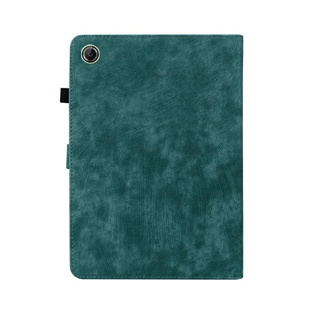 For Lenovo Tab K9 Case Tiger Imprint Anti-Scratch PU Leather Tablet Cover - Green