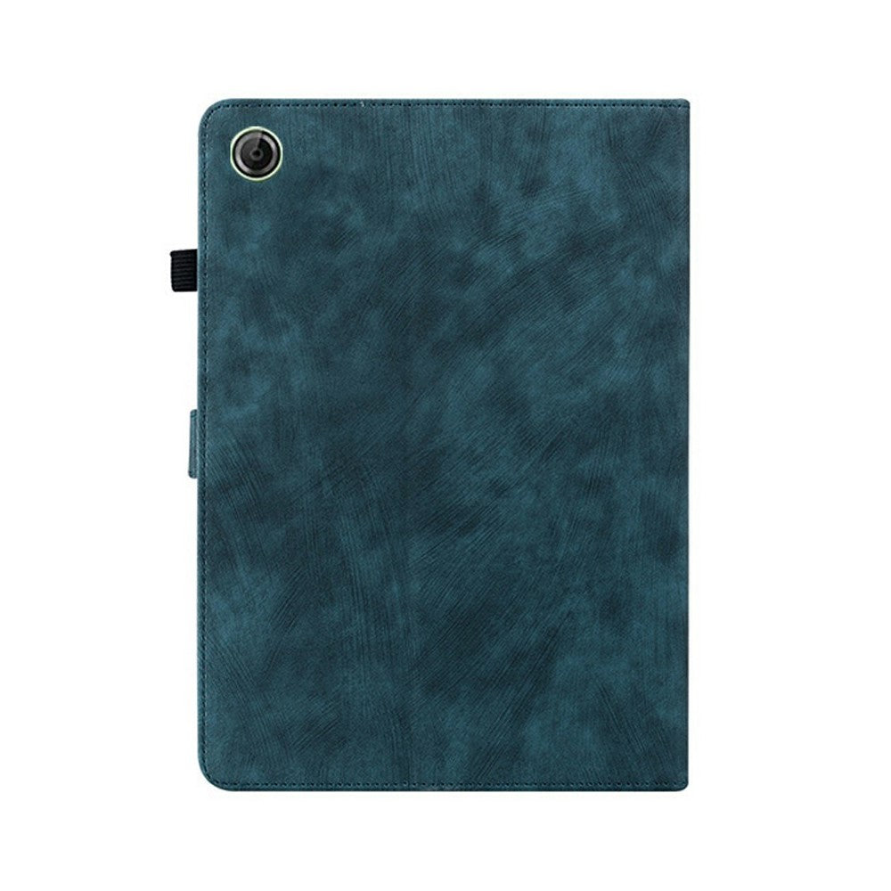 For Lenovo Tab K9 Case Tiger Imprint Anti-Scratch PU Leather Tablet Cover - Blue