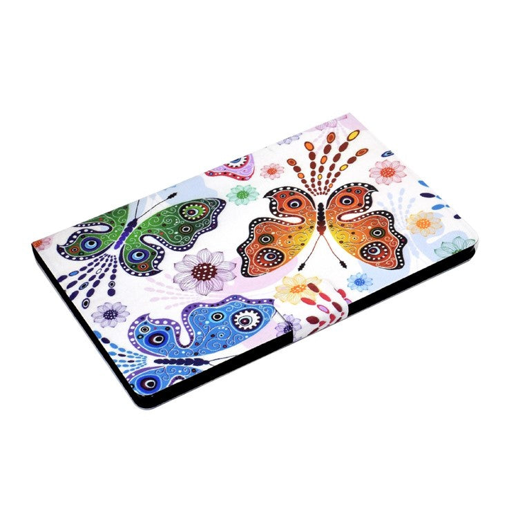 For Samsung Galaxy Tab A8 10.5 (2021) SM-X200 / X205 / Tab A8 10.5 (2022) Anti-drop Magnetic Pattern Printing Cover Folio Flip Auto Wake / Sleep PU Leather Stand Case with Card Slots - Big Butterfly