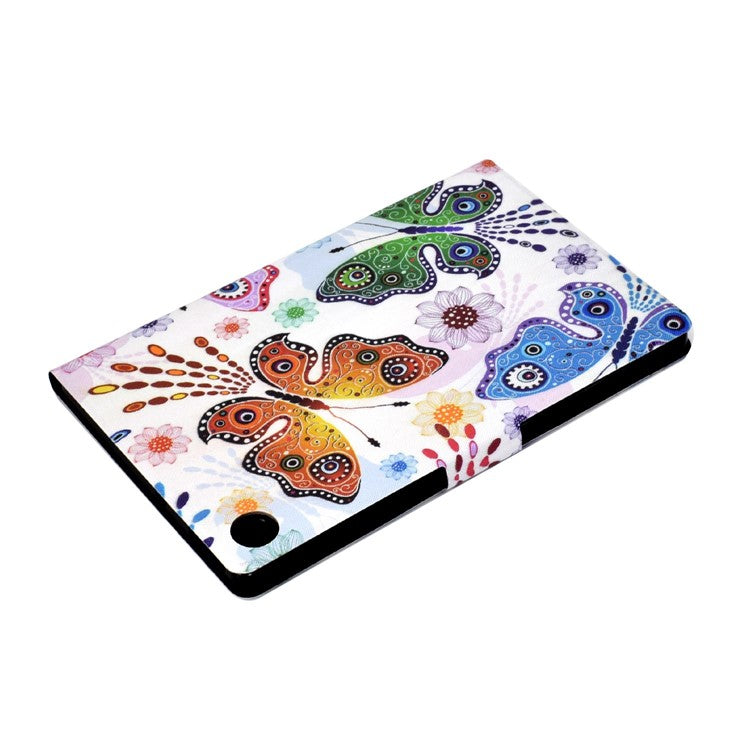 For Samsung Galaxy Tab A8 10.5 (2021) SM-X200 / X205 / Tab A8 10.5 (2022) Anti-drop Magnetic Pattern Printing Cover Folio Flip Auto Wake / Sleep PU Leather Stand Case with Card Slots - Big Butterfly