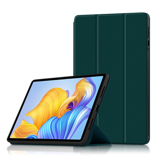 For Honor Pad 8 Protective Cover TPU+PU Leather Anti-Drop Case Shockproof Skin-Touch Tablet Case with Three-fold Stand - Green