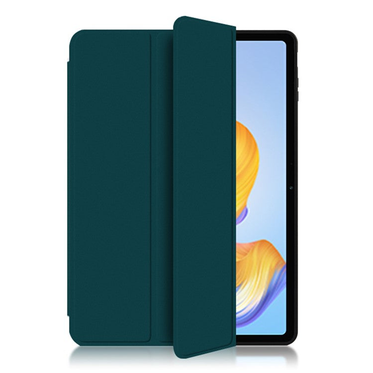 For Honor Pad 8 Protective Cover TPU+PU Leather Anti-Drop Case Shockproof Skin-Touch Tablet Case with Three-fold Stand - Green