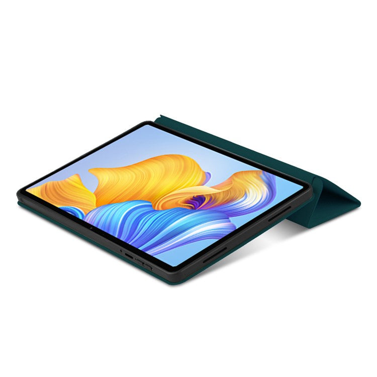 For Honor Pad 8 Protective Cover TPU+PU Leather Anti-Drop Case Shockproof Skin-Touch Tablet Case with Three-fold Stand - Green