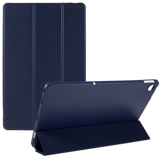 For Lenovo Tab M10 Plus (3rd Gen) / Xiaoxin Pad 2022 10.6 inch Folio Flip Full Protection Leather Tablet Case Inner Honeycomb Design Anti-scratch Cover with Tri-fold Stand - Dark Blue