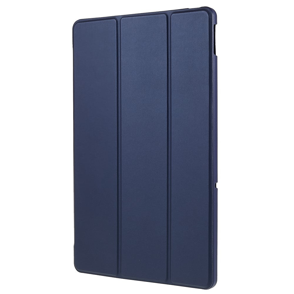 For Lenovo Tab M10 Plus (3rd Gen) / Xiaoxin Pad 2022 10.6 inch Folio Flip Full Protection Leather Tablet Case Inner Honeycomb Design Anti-scratch Cover with Tri-fold Stand - Dark Blue