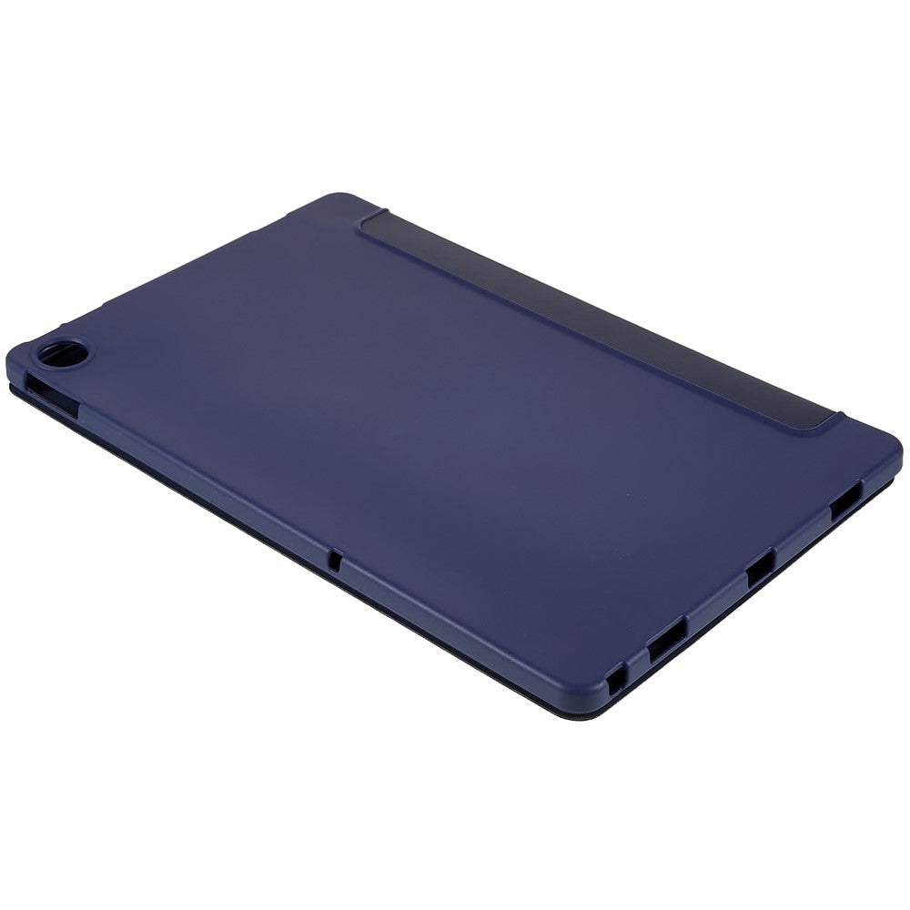 For Lenovo Tab M10 Plus (3rd Gen) / Xiaoxin Pad 2022 10.6 inch Folio Flip Full Protection Leather Tablet Case Inner Honeycomb Design Anti-scratch Cover with Tri-fold Stand - Dark Blue