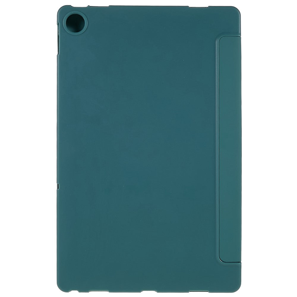 For Lenovo Tab M10 Plus (3rd Gen) / Xiaoxin Pad 2022 10.6 inch Folio Flip Full Protection Leather Tablet Case Inner Honeycomb Design Anti-scratch Cover with Tri-fold Stand - Blackish Green