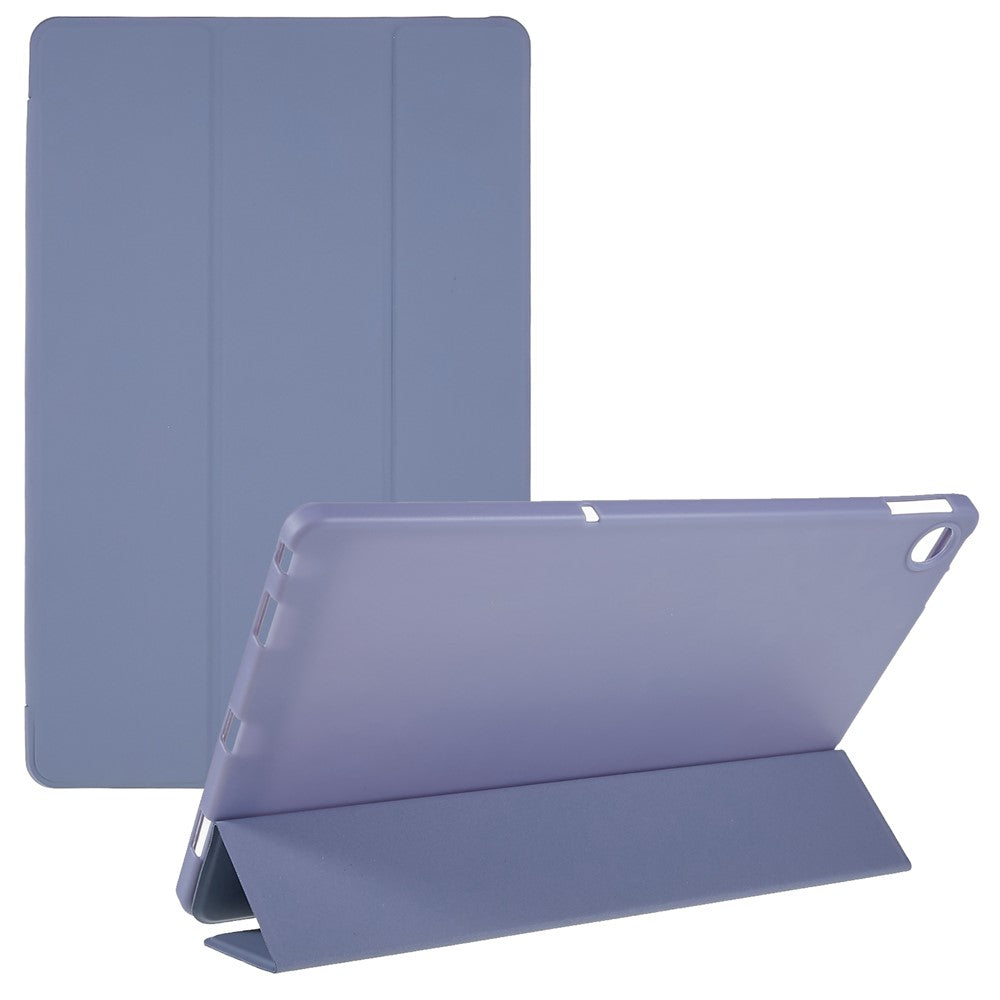 For Lenovo Tab M10 Plus (3rd Gen) / Xiaoxin Pad 2022 10.6 inch Folio Flip Full Protection Leather Tablet Case Inner Honeycomb Design Anti-scratch Cover with Tri-fold Stand - Purple