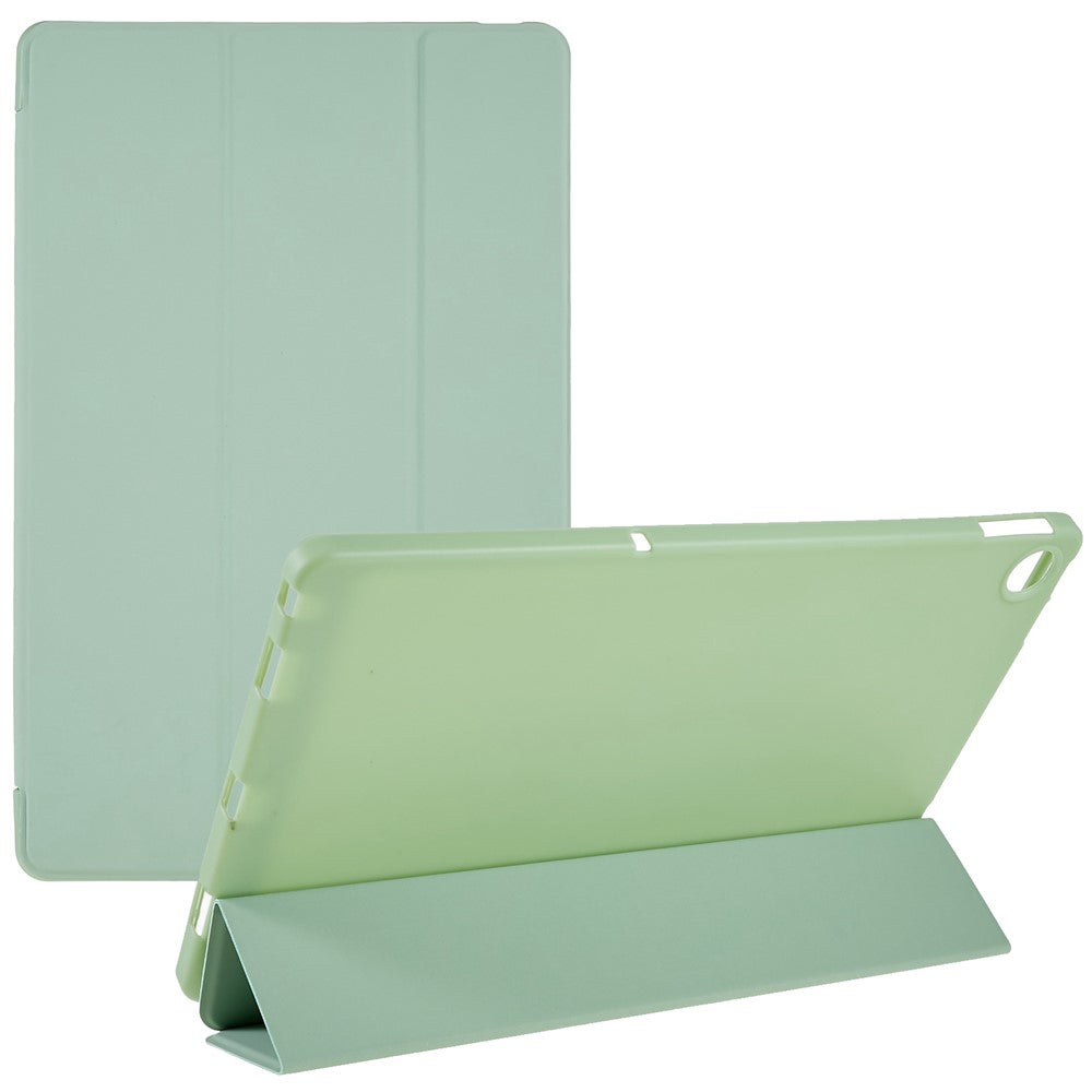 For Lenovo Tab M10 Plus (3rd Gen) / Xiaoxin Pad 2022 10.6 inch Folio Flip Full Protection Leather Tablet Case Inner Honeycomb Design Anti-scratch Cover with Tri-fold Stand - Light Green