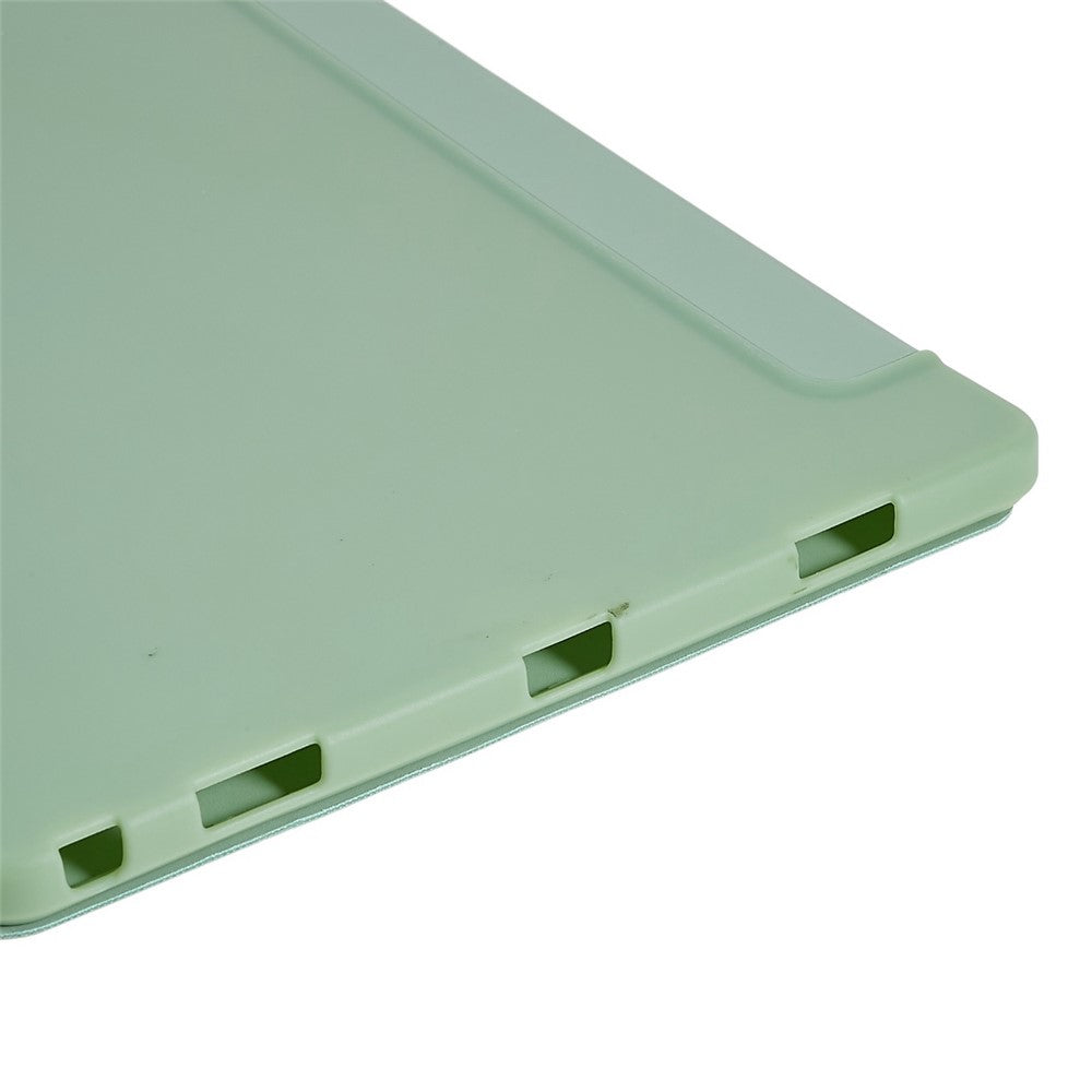 For Lenovo Tab M10 Plus (3rd Gen) / Xiaoxin Pad 2022 10.6 inch Folio Flip Full Protection Leather Tablet Case Inner Honeycomb Design Anti-scratch Cover with Tri-fold Stand - Light Green