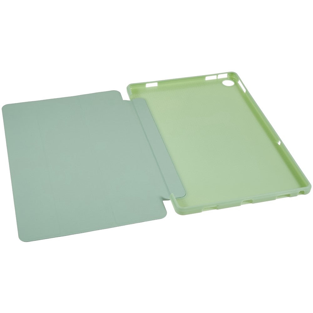 For Lenovo Tab M10 Plus (3rd Gen) / Xiaoxin Pad 2022 10.6 inch Folio Flip Full Protection Leather Tablet Case Inner Honeycomb Design Anti-scratch Cover with Tri-fold Stand - Light Green