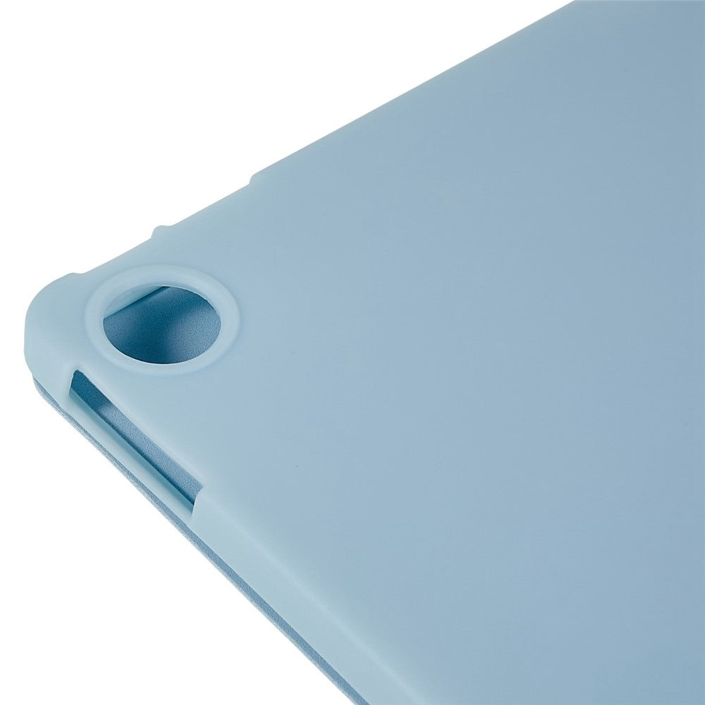 For Lenovo Tab M10 Plus (3rd Gen) / Xiaoxin Pad 2022 10.6 inch Folio Flip Full Protection Leather Tablet Case Inner Honeycomb Design Anti-scratch Cover with Tri-fold Stand - Baby Blue