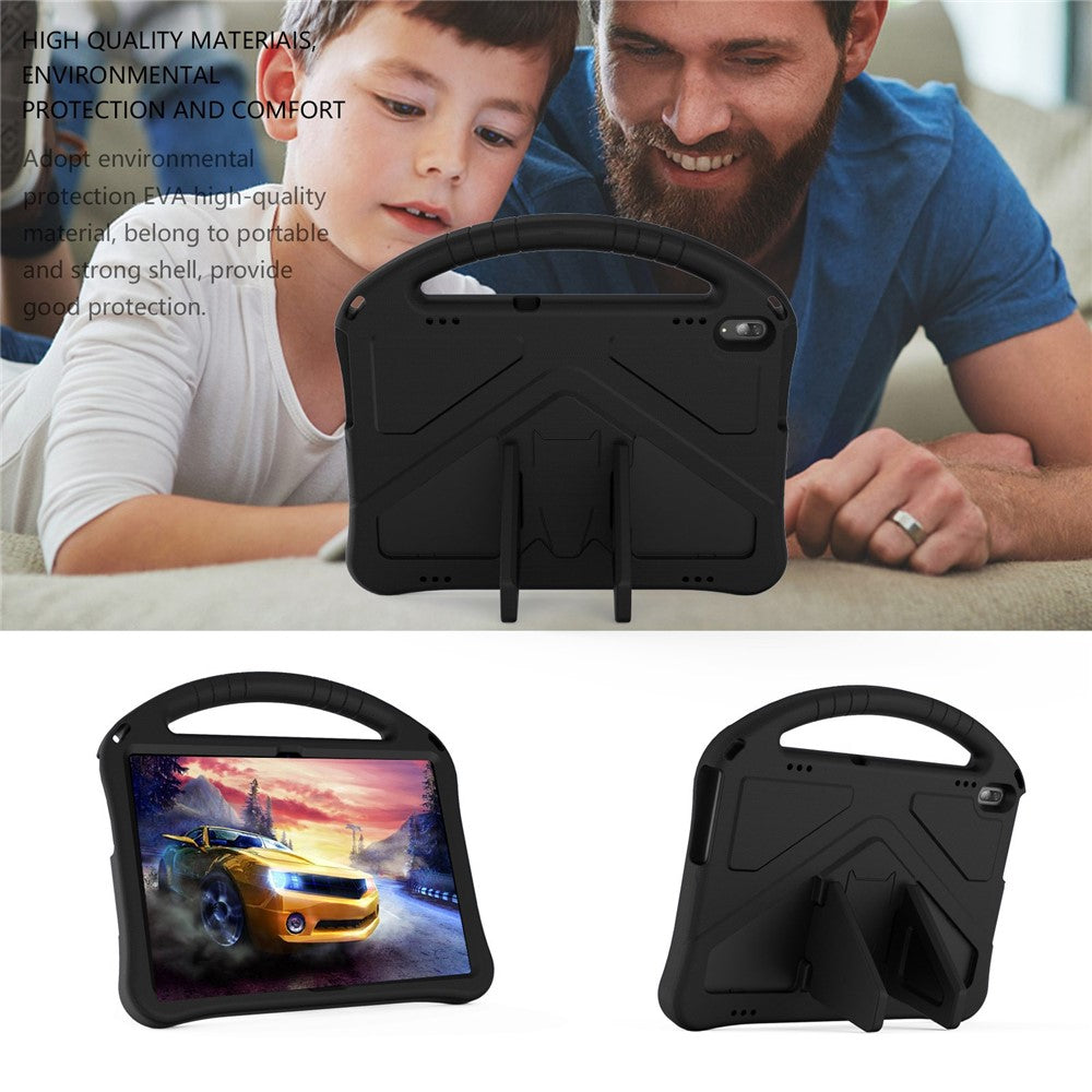 For Lenovo Tab M10 TB-X605F / X505F EVA Tablet Case Drop-proof Kickstand Protective Cover with Handle Grip - Black
