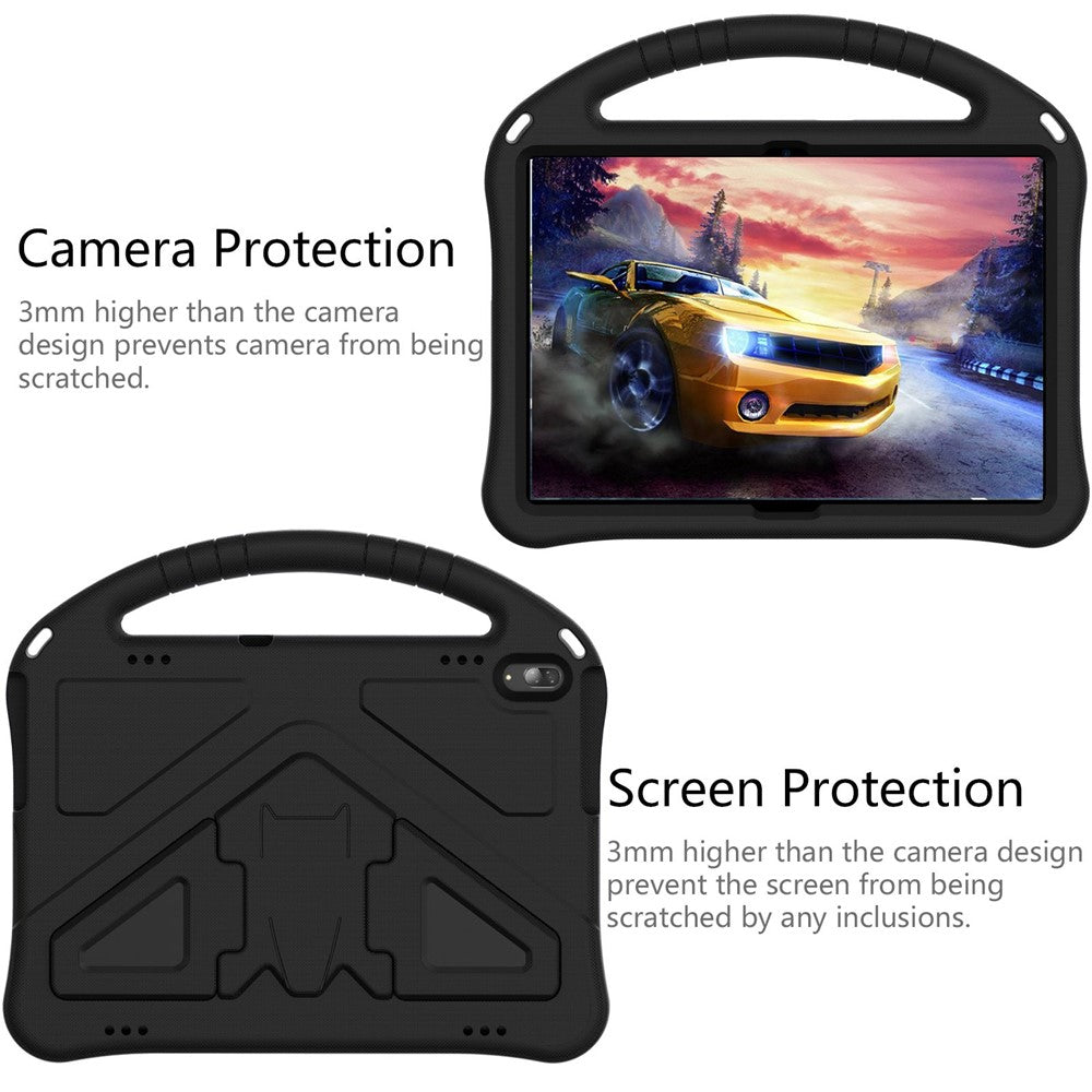 For Lenovo Tab M10 TB-X605F / X505F EVA Tablet Case Drop-proof Kickstand Protective Cover with Handle Grip - Black