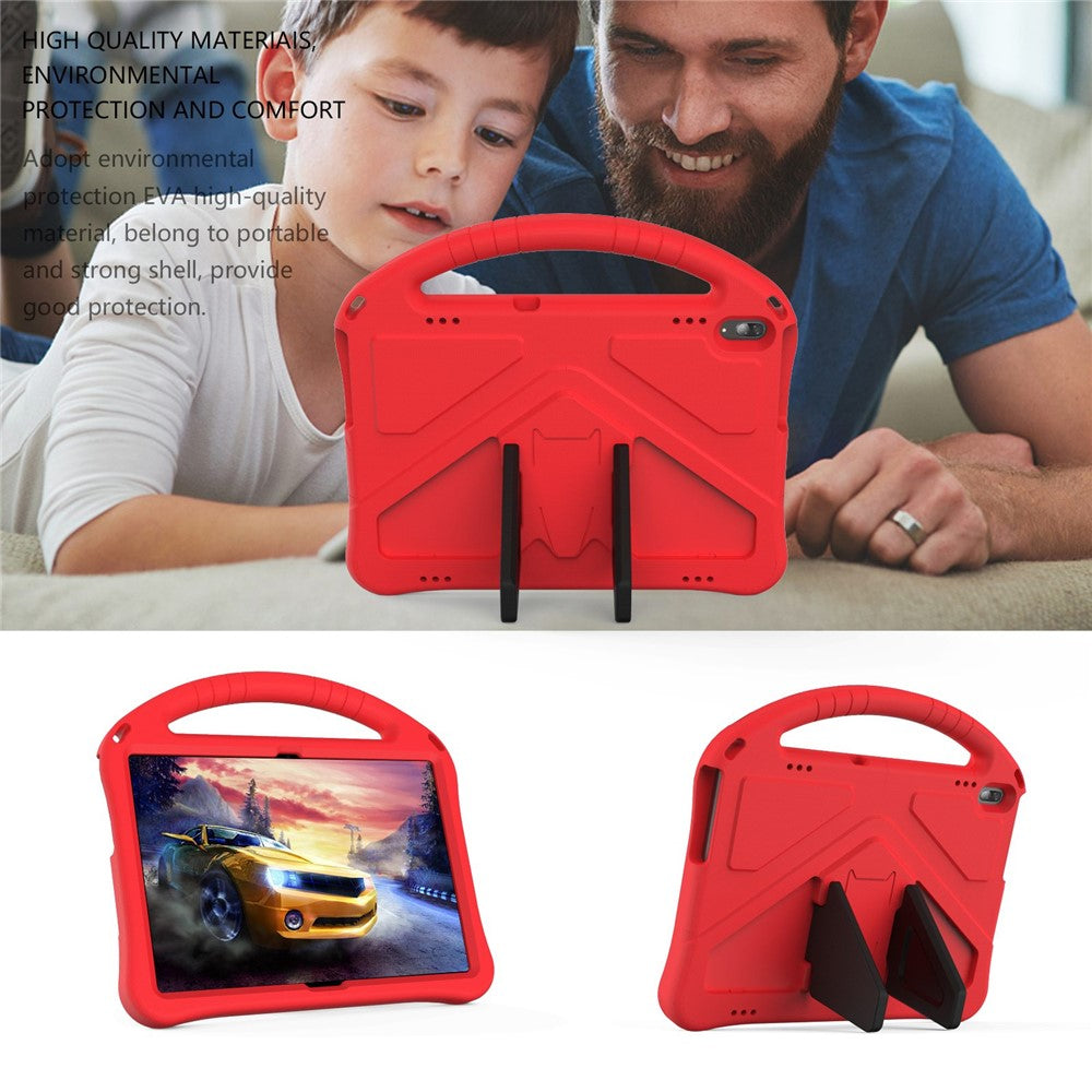 For Lenovo Tab M10 TB-X605F / X505F EVA Tablet Case Drop-proof Kickstand Protective Cover with Handle Grip - Red