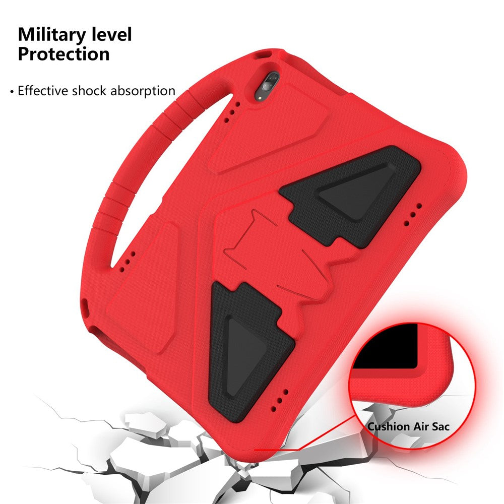 For Lenovo Tab M10 TB-X605F / X505F EVA Tablet Case Drop-proof Kickstand Protective Cover with Handle Grip - Red